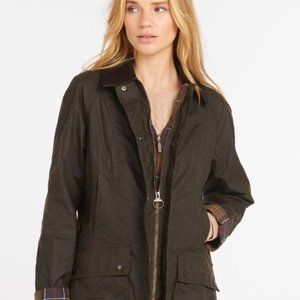 Barbour Classic Beadnell Wax Jacket - Olive - US Size 4